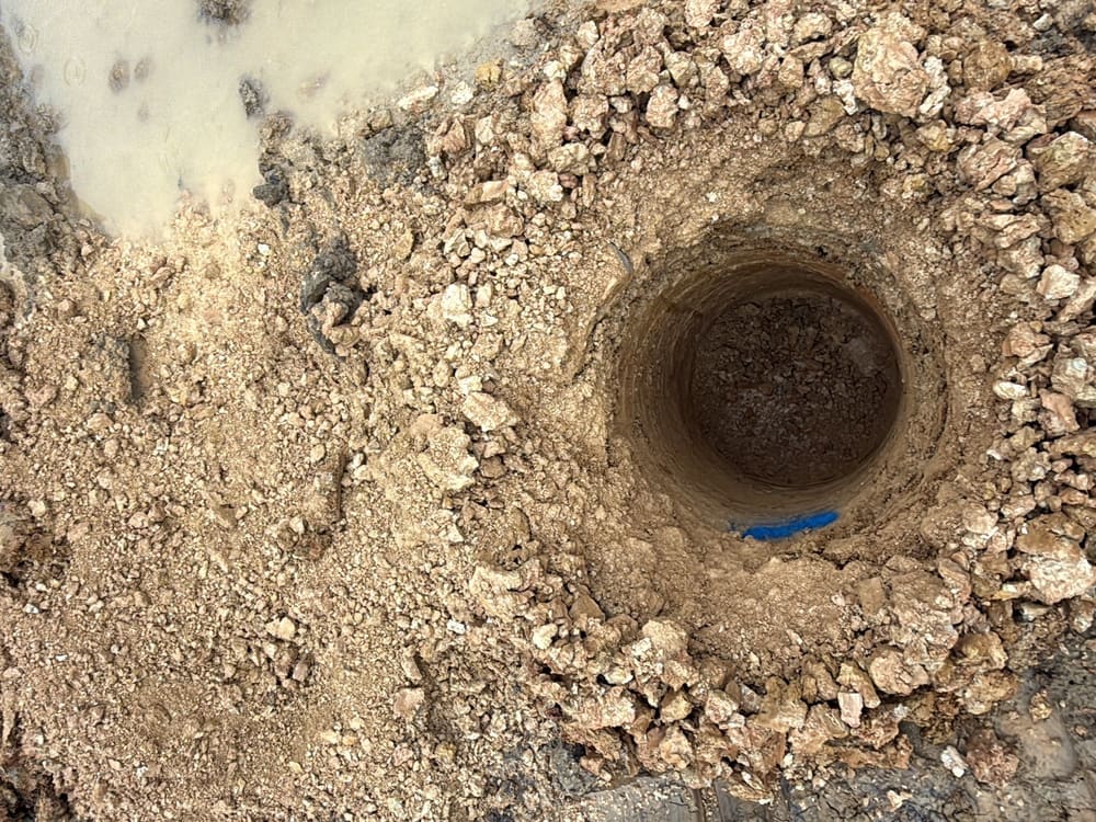 Depth slightly borderline, recorded during a bored pier inspection in Wantirna