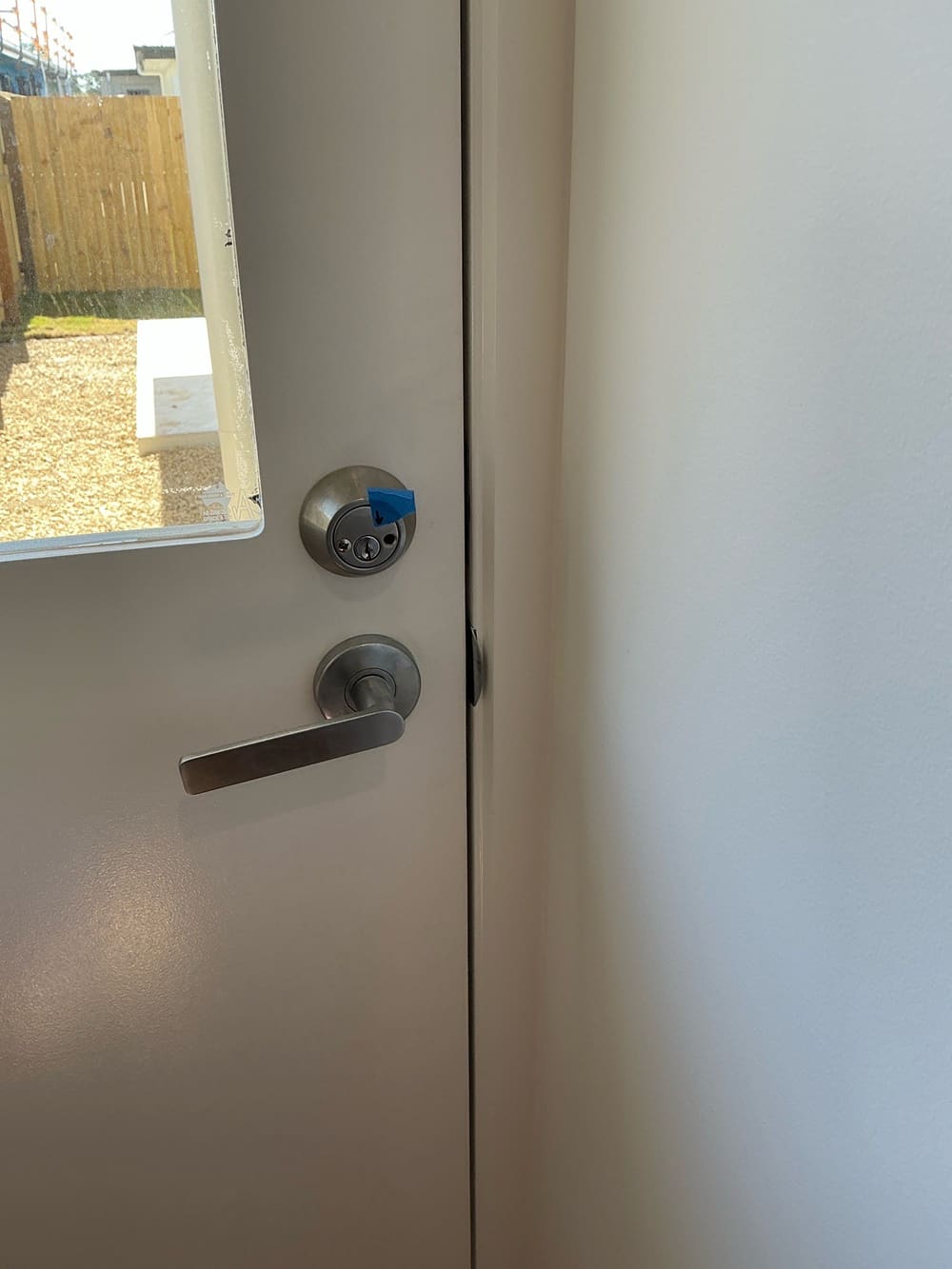 Missing screw, recorded during a handover inspection in Morayfield