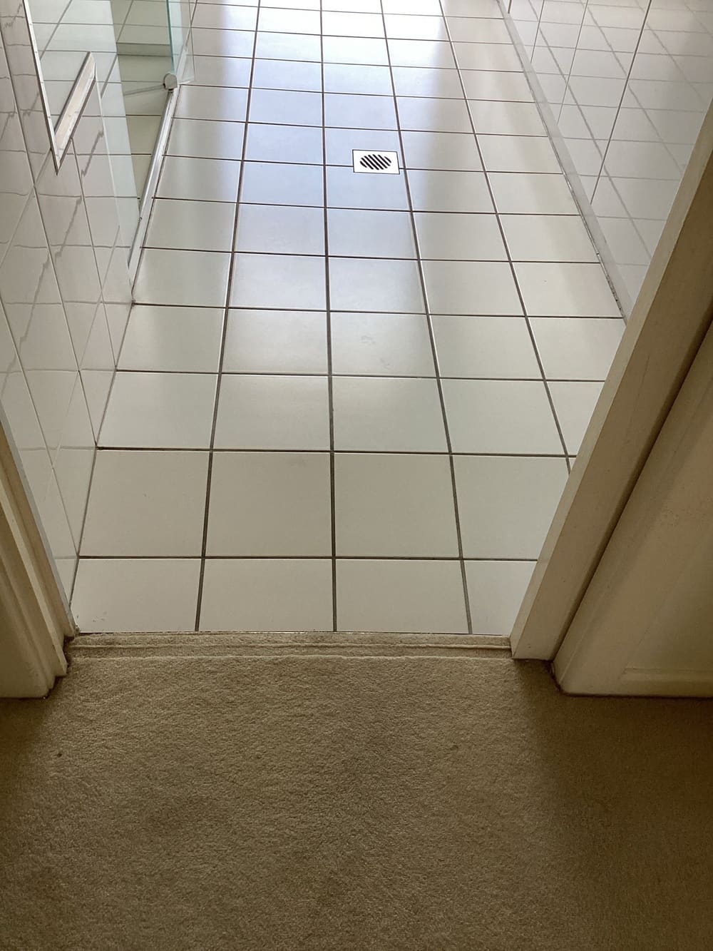 Tile damaged, recorded during a pre-purchase inspection in Surfers Paradise